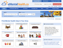Tablet Screenshot of ementalhealth.ca
